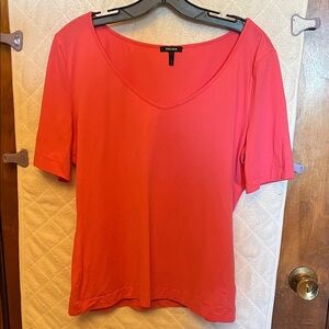 Escada Vintage Coral Pink Short Sleeve Top